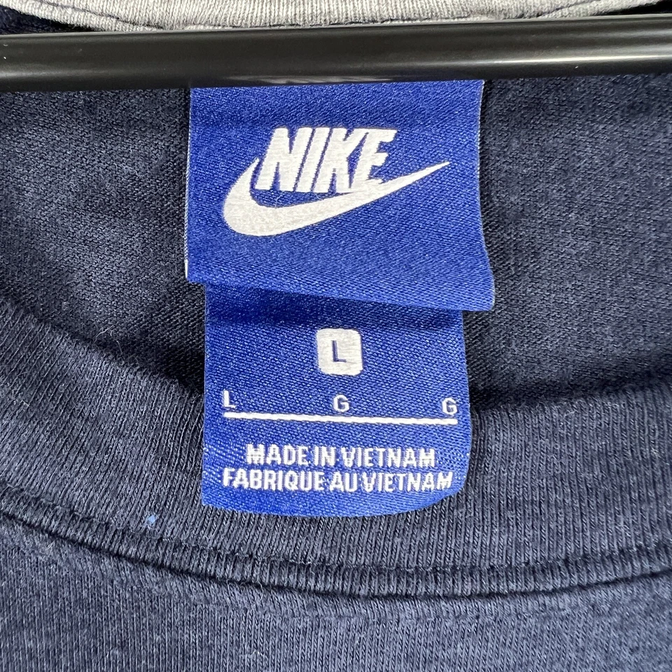 Regata Nike feminina grande azul sem mangas Just Do it academia roupa ativa elevador - Imagem 4 de 4