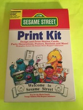 Sesame Street Print Kit - C64 Commodore 64 Game - Atari 400 800 1200 - Complete