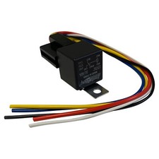 Interconnecting 5 Pin 12V Relay Switch 40 Amp Fuse W/ 12" Inch 5 Wire Harness
