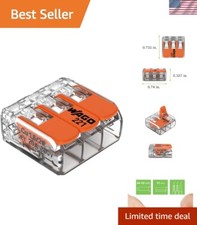 LEVER-NUTS 3-Conductor Splicing Connectors Pack of 50 - Tool-Free Installation