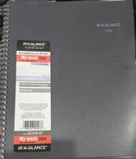 AT-A-GLANCE DayMinder 2024 Weekly Monthly Planner Gray Large 8 12 x 11 - Weekly