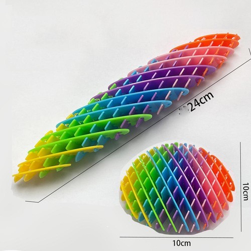 Fidget Worm Toy Rainbow- Flexible Squirmy Fun for All Ages Free Shipping - Picture 18 of 26