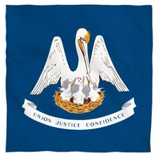 Bandana - The State Of Louisiana Union Justice Confidence Flag (22x22") (mask)