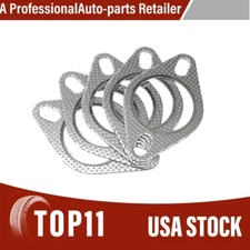 5PCS 2.5 inch Exhaust Gasket 2 Bolt Hole High Temp Universal Exhaust Pipe