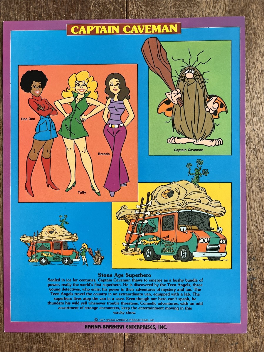 Orig 1977 Captain Caveman Hanna-Barbera Print Ad / Advertisement
