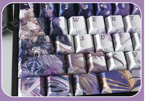 Honkai: Star Rail The Herta Cosplay Anime Mechanical Keyboard Caps 128pcs Gift - Picture 3 of 8