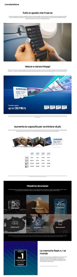 Samsung EVO Plus 512GB Classe 10, UHS Speed Class 3 microSD Scheda di Memoria. - Immagine 2 di 4