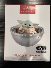 Hallmark 2024 Ornament Grogu In Hovering Pram Star Wars Mandalorian