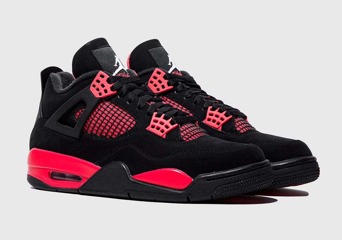 NIKE Air Jordan 4 “Red Thunder” (2022) NEW Nike Air Jordan 4 Red Thunder Black 2022 (Multiple Men's
