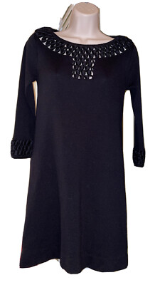 NWOT MILLY Original Silk Blend Black Dress Size P (RETAIL $ 495!)