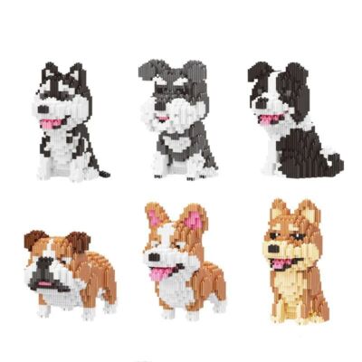 Tier Hunde mittelgroßes 3D-Puzzle Mikrobausteine zum Selbermachen
