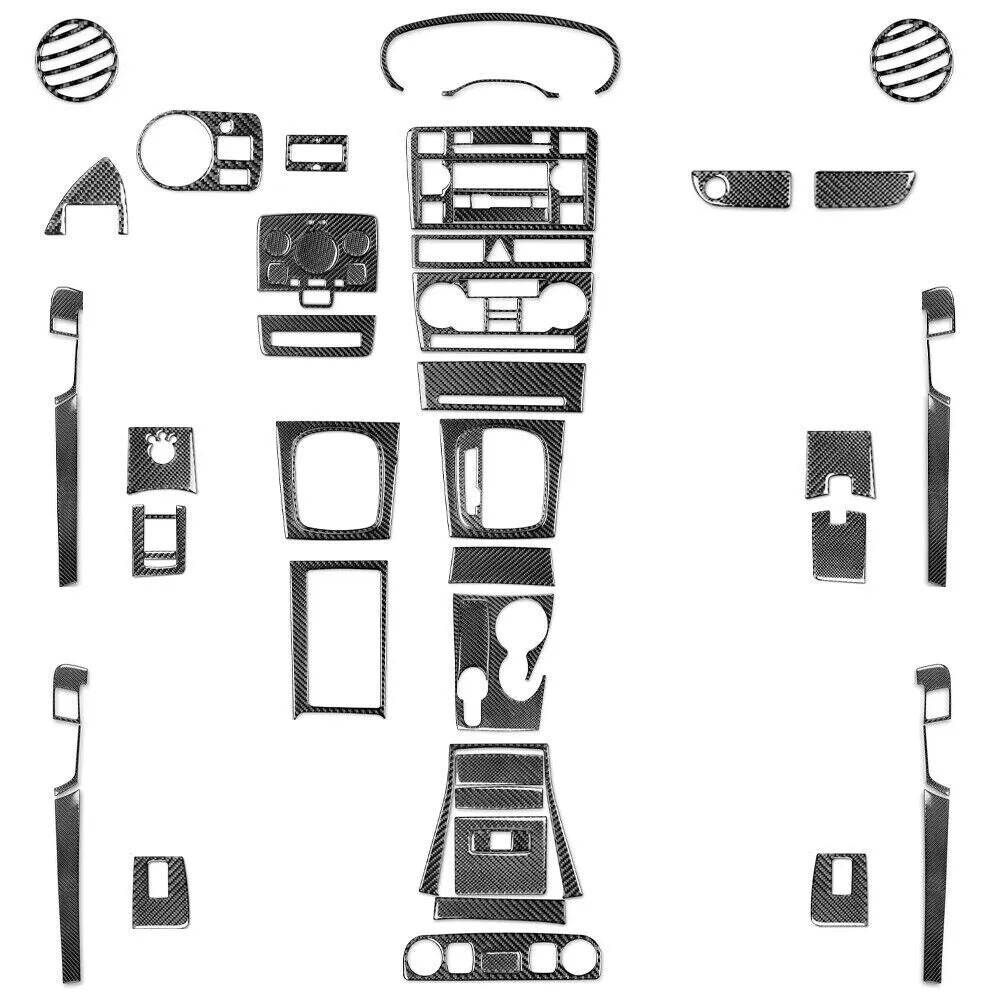 59Pcs Real Carbon Fiber Decal Whole Interior Trim Kits For Audi A3 S3 8P 06-07