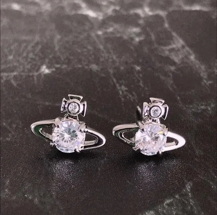 Vivienne westwood silver stud earrings clearance
