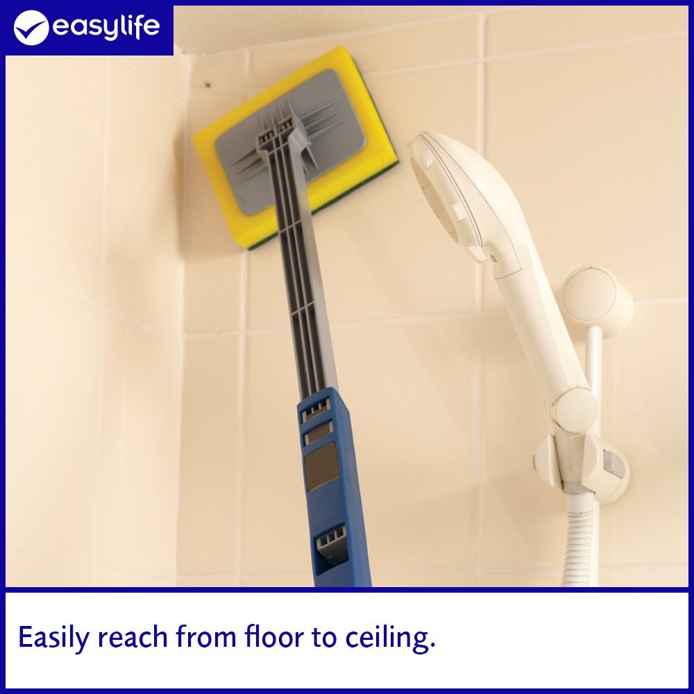 Easylife Telescopic Bathroom Cleaner, Long Reach Cleaning Sponge With