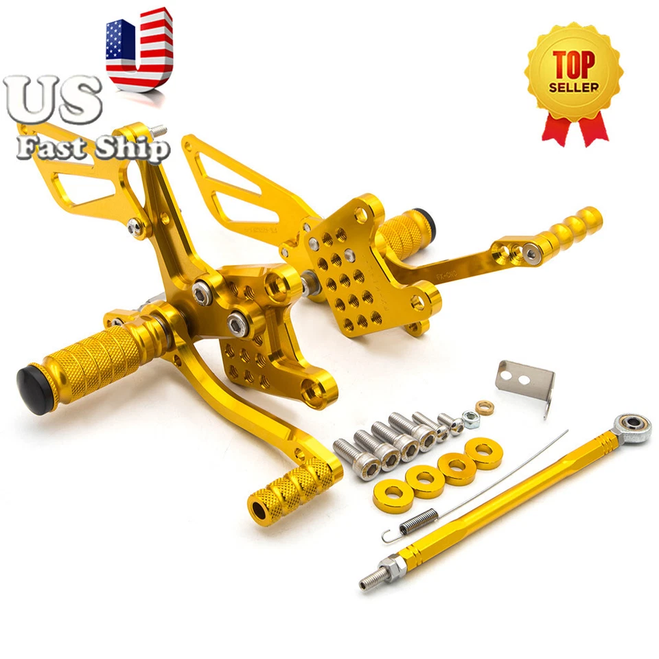 Ajuste Suzuki GSXR750 GP Shift 1996-2005 CNC estriberas pedal motocicleta dorado Foto 4 de 4