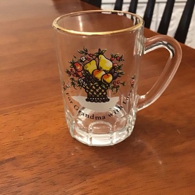 Vintage Grandma Mini Shot Glass Mug Stein Decorative Toothpick Holder Gift VTG