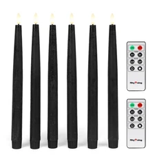 11.4" Flameless Taper Candles with Timer Function for Halloween, Battery Oper...