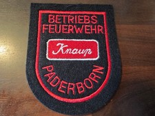 Knaup Paderborn Werkfeuerwehr Firefighter Patch Abzeichen Effekt BOS Blaulicht