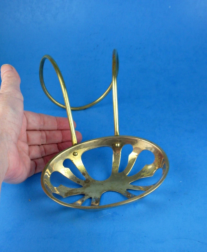 VINTAGE Antique BRASS CLAW FOOT Bathtub SOAP HOLDER Tub Sponge WIRE Plated ? - Image 2 of 4