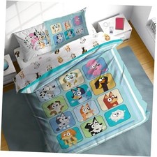 Bluey Friends Comforter Set - 7 Piece Kids Bedding Full Multi - Bluey