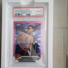 2023-24 Topps Chrome Magenta Refractor #1 Victor Wembanyama RC PSA 10 GEM MINT
