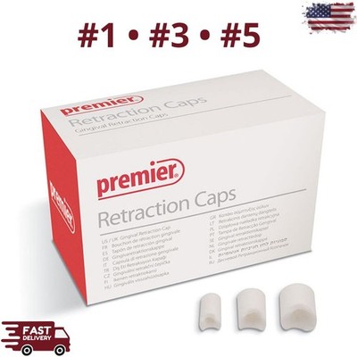 Premier Dental Retraction Caps Sizes #1/#3/#5 Anatomic Formed Cotton Medical