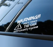 Don't Touch The Car Sticker. Creative Side Window Glass Warning Sticker.