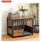 Sturdy 32" Dog Cage with Cushion & Double Doors - Stylish Pet Solution