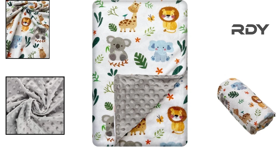 Cozy Minky 婴儿毯 30x40 英寸 - 适合幼儿拥抱和旅行 — 第 2/4 张图片