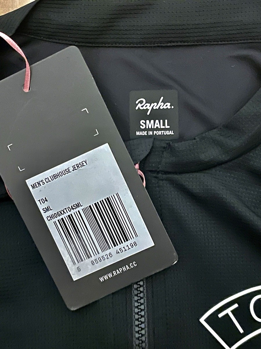 NWT 2025 RAPHA Mens Clubhouse Jersey, TOKYO, Size Small, Black
