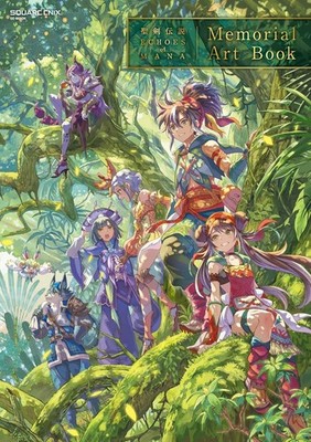 Seiken Densetsu Echoes of Mana Memorial Art Book w/ A2 Poster Japan Book New
