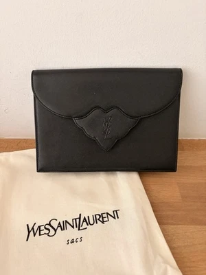 Saint Laurent Monogram Clutch Schwarz Leder - Bild 1 von 4