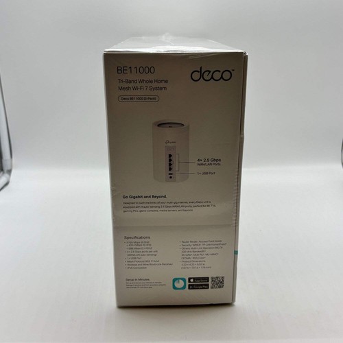 New TP-Link Deco Tri-Band Whole Home Mesh System BE11000 - Picture 4 of 6