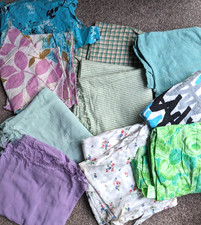 Bundle Of Vintage Dress Making Fabric. Various Colours And Sizes