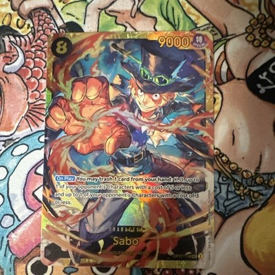 Bandai Sabo OP07-118 Premium Booster Vol.2 Secret Rare Foil Alt Art 9000 English