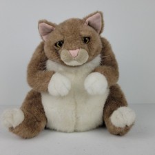 Vintage Fat Cat Dakin Peewee Cat Applause Plush Tan and White 9" H Sitting MINT