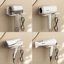 Hair Dryer Holder Bathroom Mount No Drill Adhesive quick and easy Wall Mounted