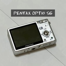 Pentax Optio S6 Silver Digital Camera 6MP, Needs Repair