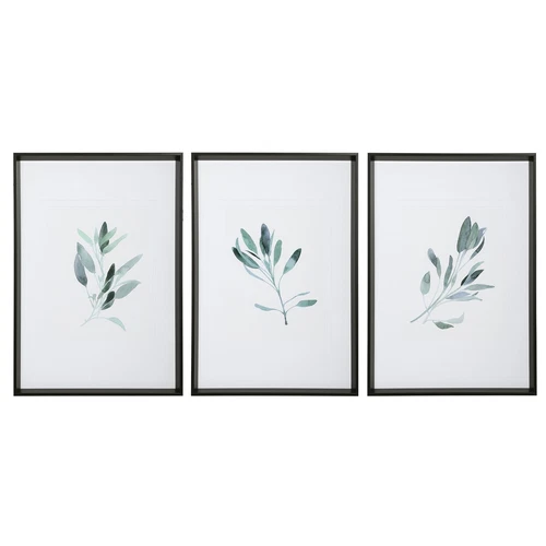Uttermost Simple Sage Watercolor Prints S/3 - Picture 1 of 1