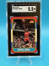 Michael Jordan 1986 Fleer #57 Rookie Card SGC 5.5 Chicago Bulls. rookie card picture