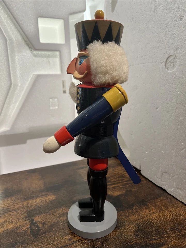 Cascanueces Steinbach vintage años 80 13,5"" hecho en Alemania Oriental coleccionable Foto 4 de 4