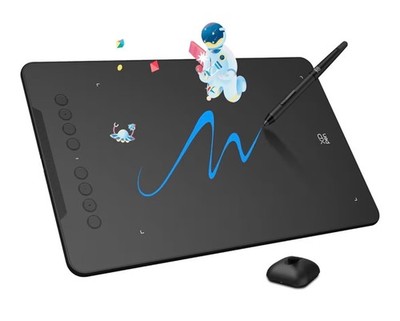 Updated Deco 01 V3 Drawing Tablet, 16384 Pressure Sensitivity, 8 Custom Shortcut
