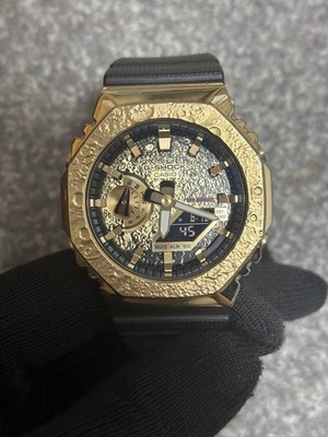 Casio G-Shock GM-2100MG-1A Moon Gold Crater CasiOak Limited Men Watch Excellent