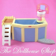 Fisher Price Loving Family Townhouse Dollhouse Swimming Pool Basketball Hoop