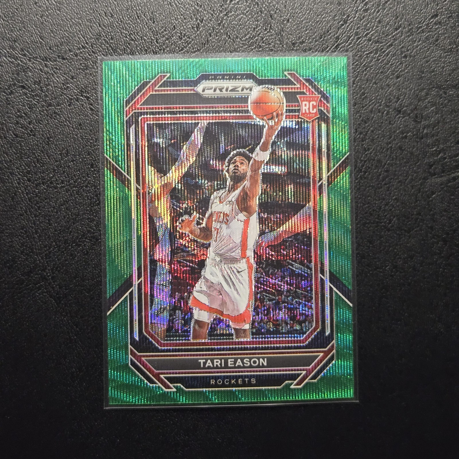 2022-23 Panini Prizm #258 Tari Eason Prizms Green Wave Rookie RC Rockets