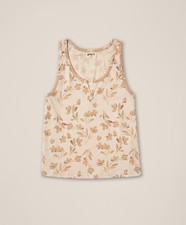Pact Staycation Sleep Tank- Taupe Petals-Medium