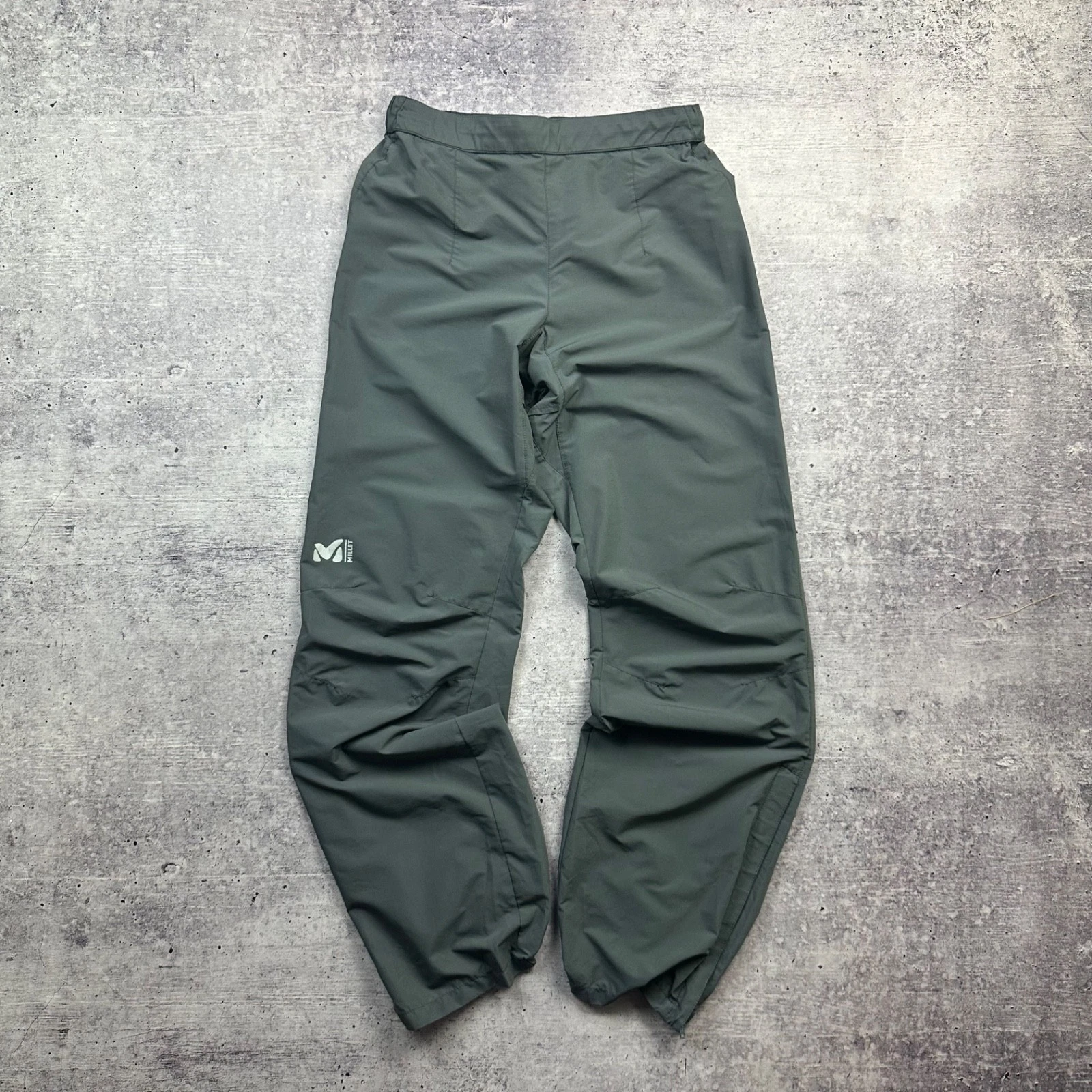 Millet Waterproof Hiking Pants Gray Shell Outdoor Mountain Gear Nylon S