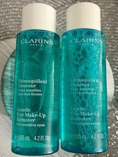 Clarins Gentle Eye Makeup Remover for Sensitive Eyes 4.2 fl oz 125ml x 2 NEW