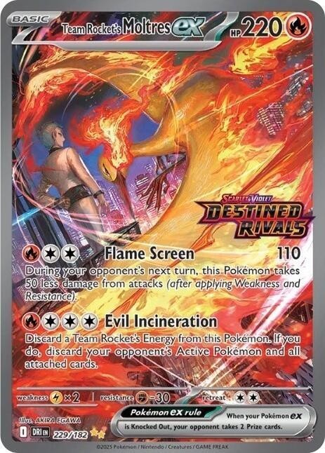 ポケモンカードゲーム ROCKET'S MOLTRES ex SPECIAL ART RARE Team Rocket's Moltres ex (Special Illustration Rare)[DRI]: Buy and