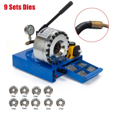 #ad NEW Dies Manual Hydraulic Hose Crimping Machine Hose Pipe Crimper 31.5MPa 9 Sets $441.89